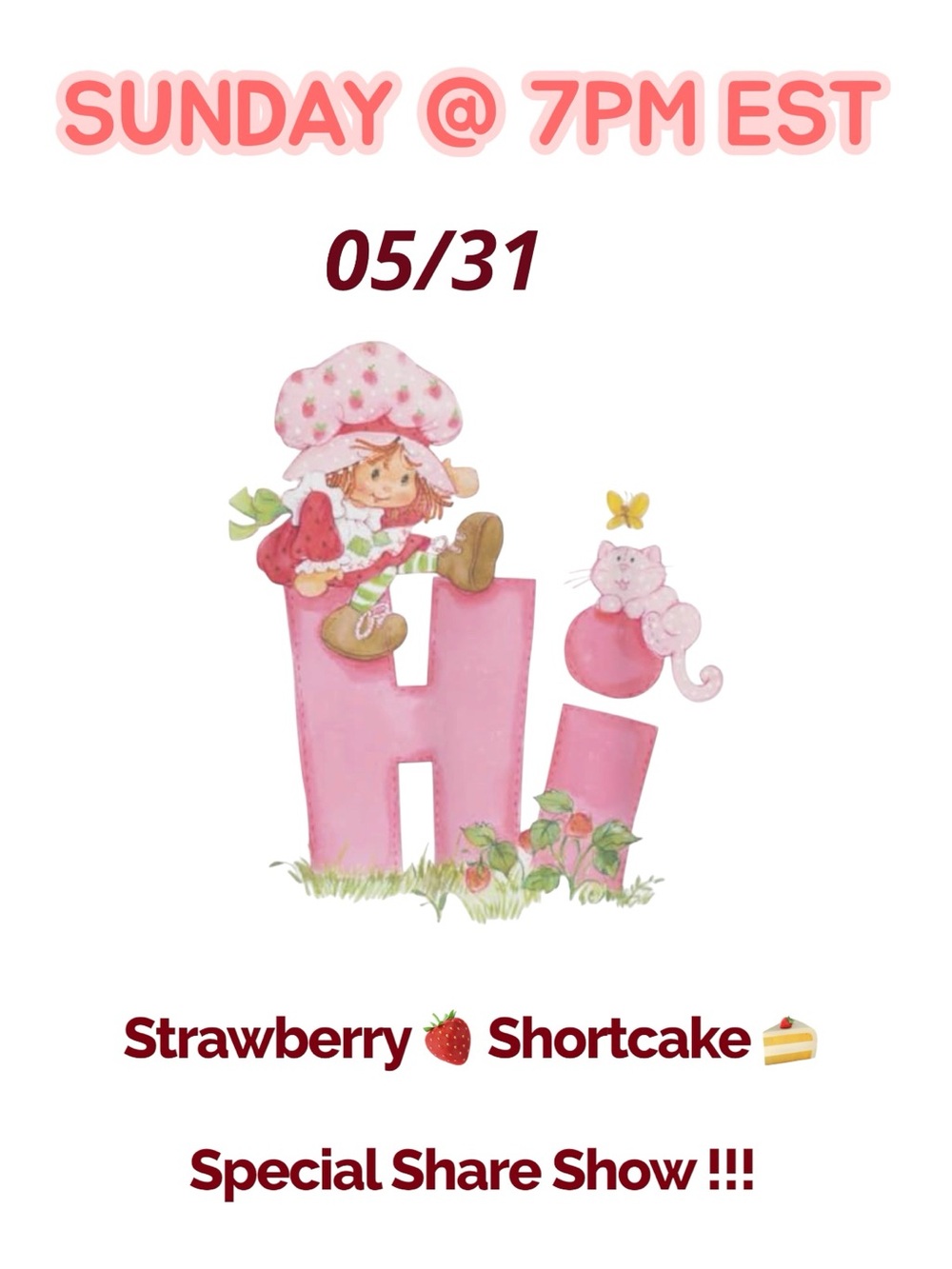 Live Show Strawberry Shortcake Themed Party Tag List !!! - Picture 2 of 2